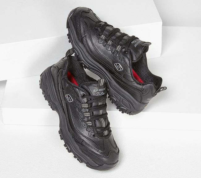 Zapatos de Trabajo Skechers Mujer - DLites Negro EKCOR4328